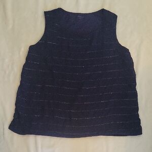 Women's Sleeveless Navy Top